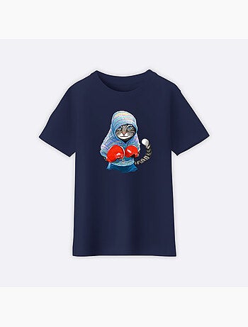 Camiseta infantil BOXING CAT GREY