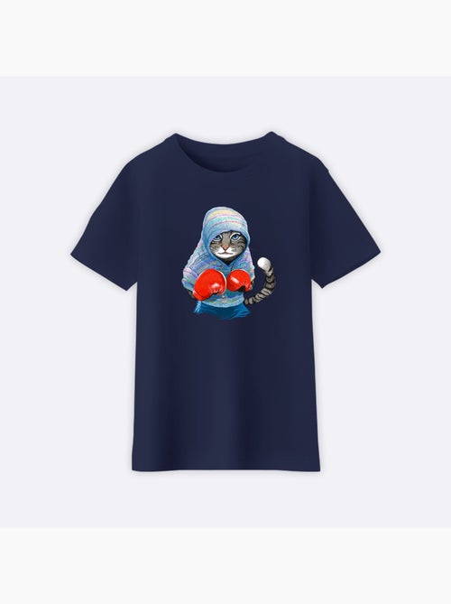 Camiseta infantil BOXING CAT GREY - Kiabi