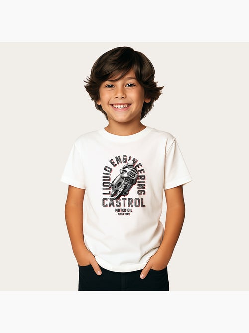 Camiseta infantil CASTROL RETRO MOTORBIKE - Kiabi Camiseta infantil CASTROL RETRO MOTORBIKE - Kiabi