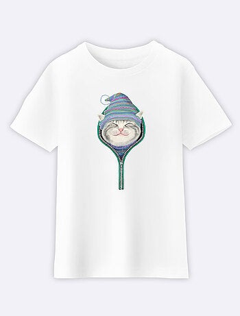Camiseta infantil CAT IN THE ZIP