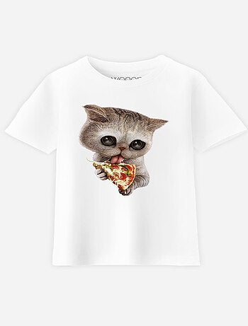 Camiseta infantil CAT LOVES PIZZA