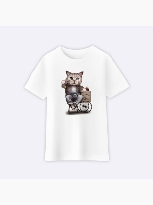 Camiseta infantil CAT SELLING ICE CEEAM - Kiabi