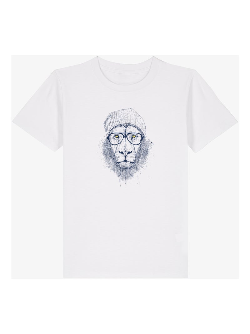 Camiseta infantil COOL LION Blanco - Kiabi