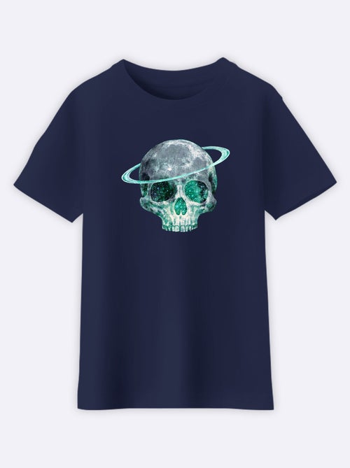 Camiseta infantil COSMIC SKULL GREEN - Kiabi