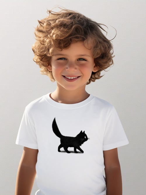Camiseta infantil CREEPING CAT - Kiabi