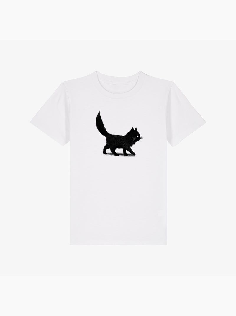 Camiseta infantil CREEPING CAT Blanco - Kiabi