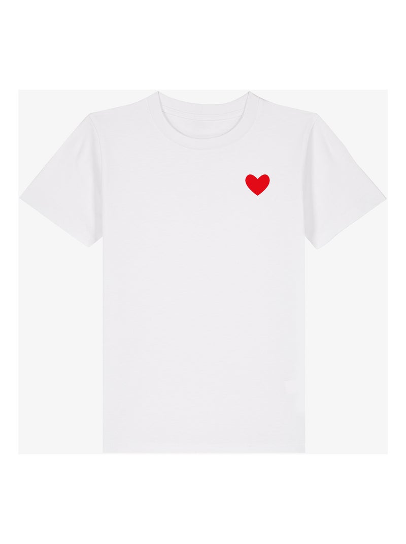 Camiseta infantil DESSIN PETIT COEUR Blanco - Kiabi