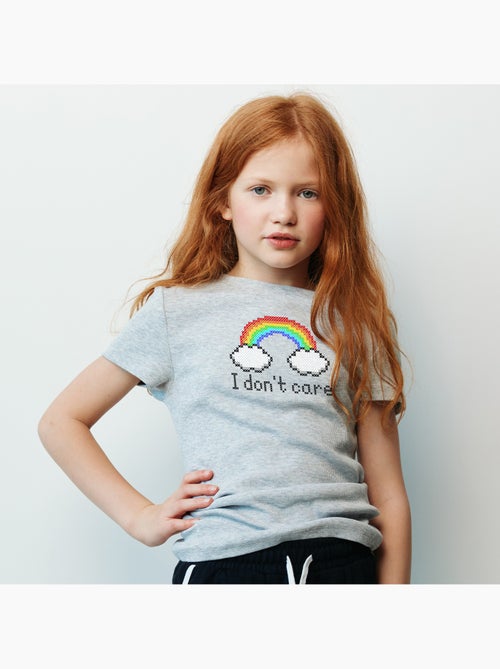 Camiseta infantil DON T CARE - Kiabi
