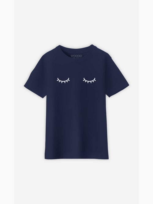 Camiseta infantil EYES CLOSED - Kiabi