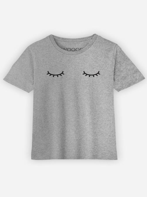 Camiseta infantil EYES CLOSED - Kiabi