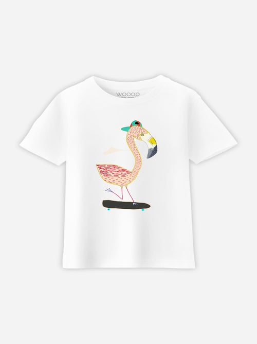 Camiseta infantil FLAMINGO SKATER - Kiabi