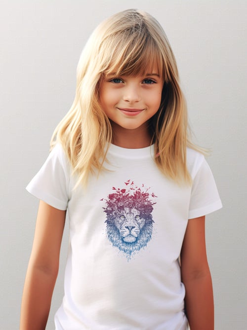 Camiseta infantil FLORAL LION - Kiabi