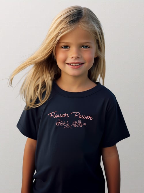Camiseta infantil FLOWER-POWER - Kiabi