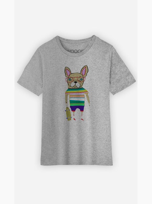 Camiseta infantil FRENCH BULLDOG SKATER - Kiabi