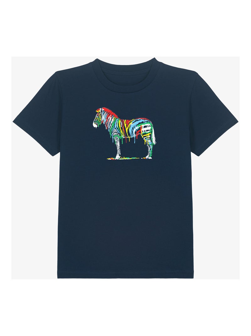Camiseta infantil FRESH PAINT Azul marino - Kiabi