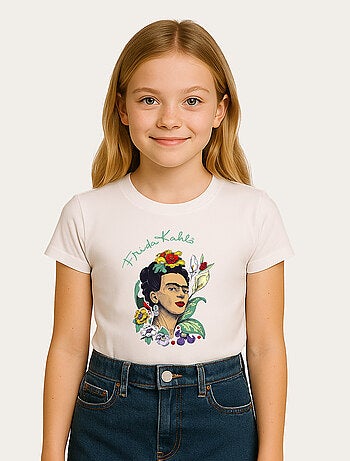 Camiseta infantil FRIDA KAHLO FLOWERS