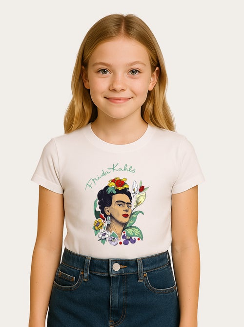 Camiseta infantil FRIDA KAHLO FLOWERS - Kiabi