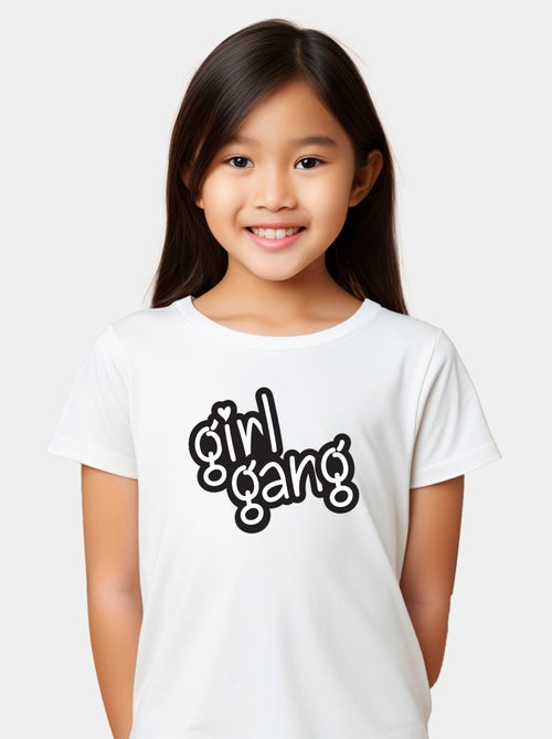 Camiseta infantil GIRL GANG - Kiabi Camiseta infantil GIRL GANG - Kiabi