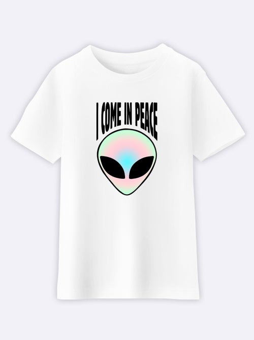 Camiseta infantil I COME IN PEACE 2 - Kiabi