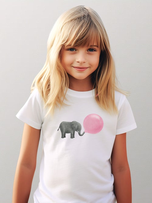 Camiseta infantil JUMBO BUBBLE GUM - Kiabi