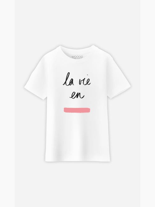 Camiseta infantil LA VIE EN ROSE - Kiabi Camiseta infantil LA VIE EN ROSE - Kiabi