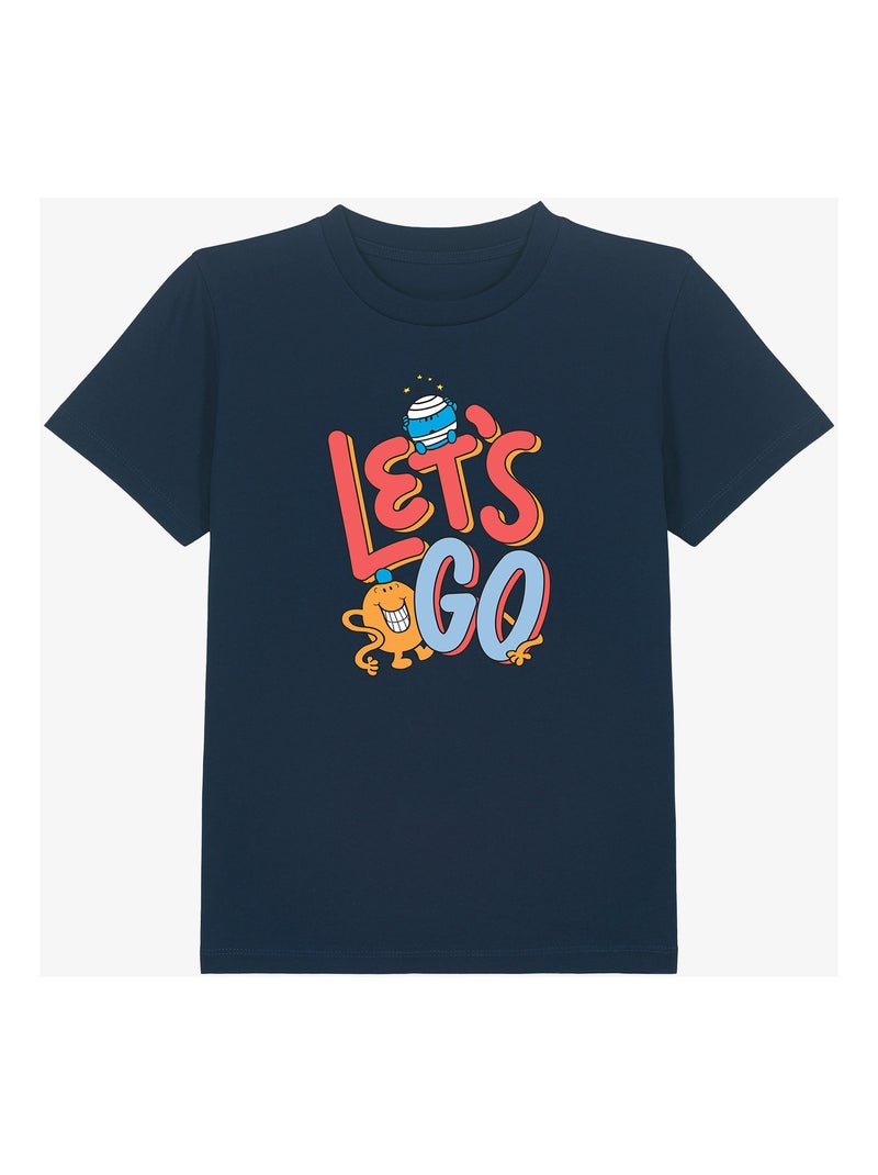 Camiseta infantil LETS GO 2 Azul marino - Kiabi