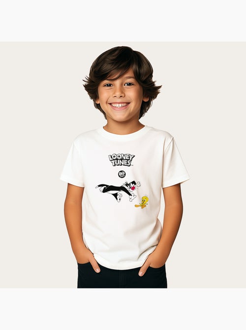Camiseta infantil LOONEY TUNES TWEETY 80TH THE CHASE - Kiabi Camiseta infantil LOONEY TUNES TWEETY 80TH THE CHASE - Kiabi