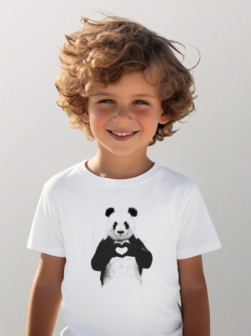Camiseta infantil LOVE PANDA - Kiabi