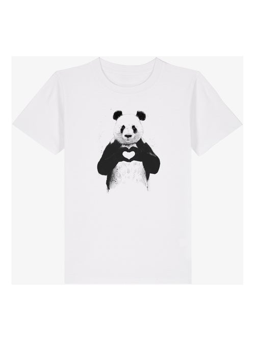 Camiseta infantil LOVE PANDA - Kiabi