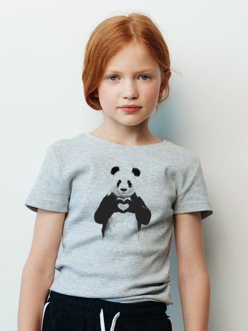 Camiseta infantil LOVE PANDA - Kiabi