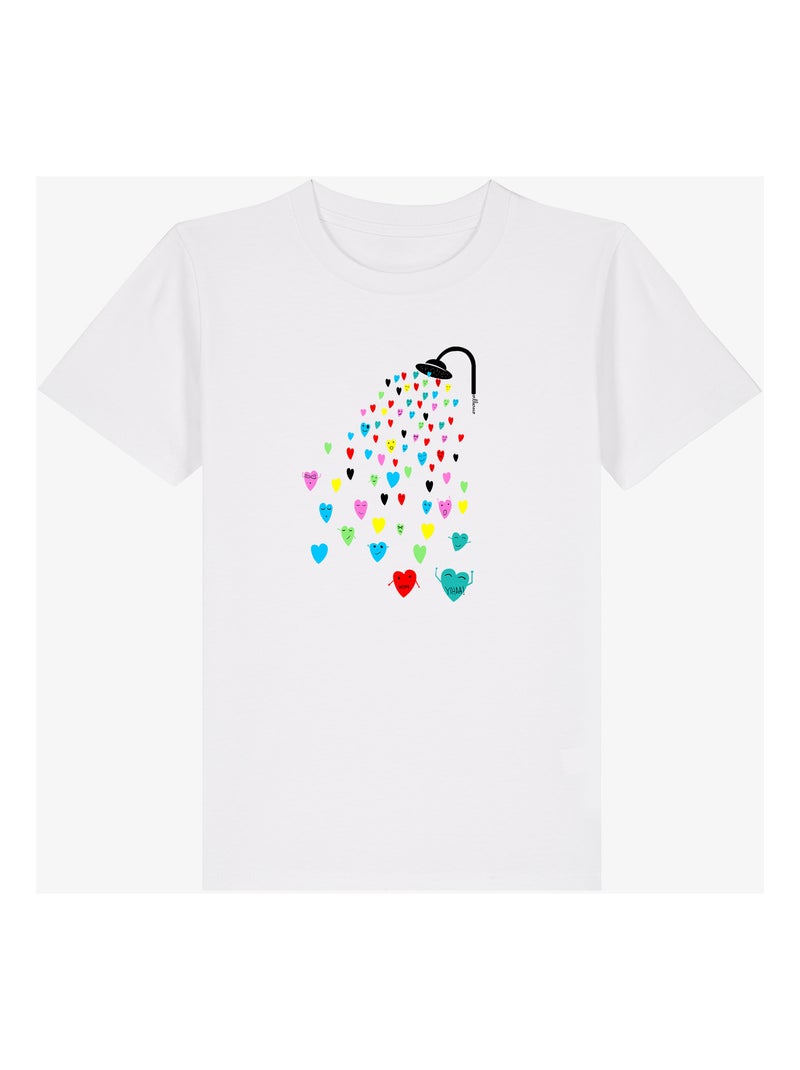 Camiseta infantil LOVE SHOWER Blanco - Kiabi