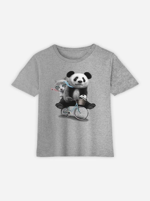 Camiseta infantil PANDA BICYCLE - Kiabi