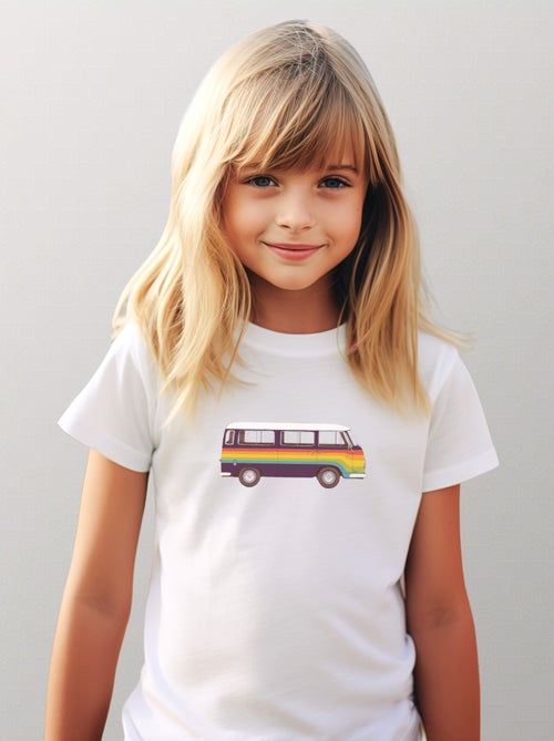 Camiseta infantil RAINBOW VAN - Kiabi Camiseta infantil RAINBOW VAN - Kiabi