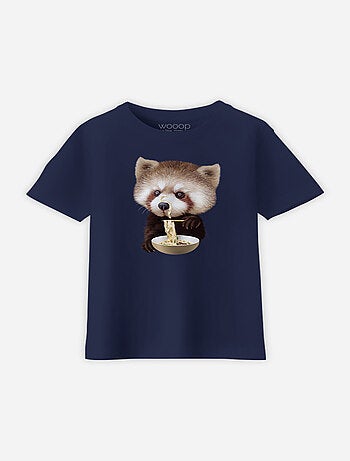 Camiseta infantil RED PANDA LOVES NOODLES