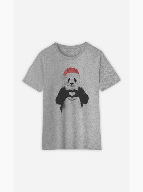 Camiseta infantil SANTA PANDA - Kiabi