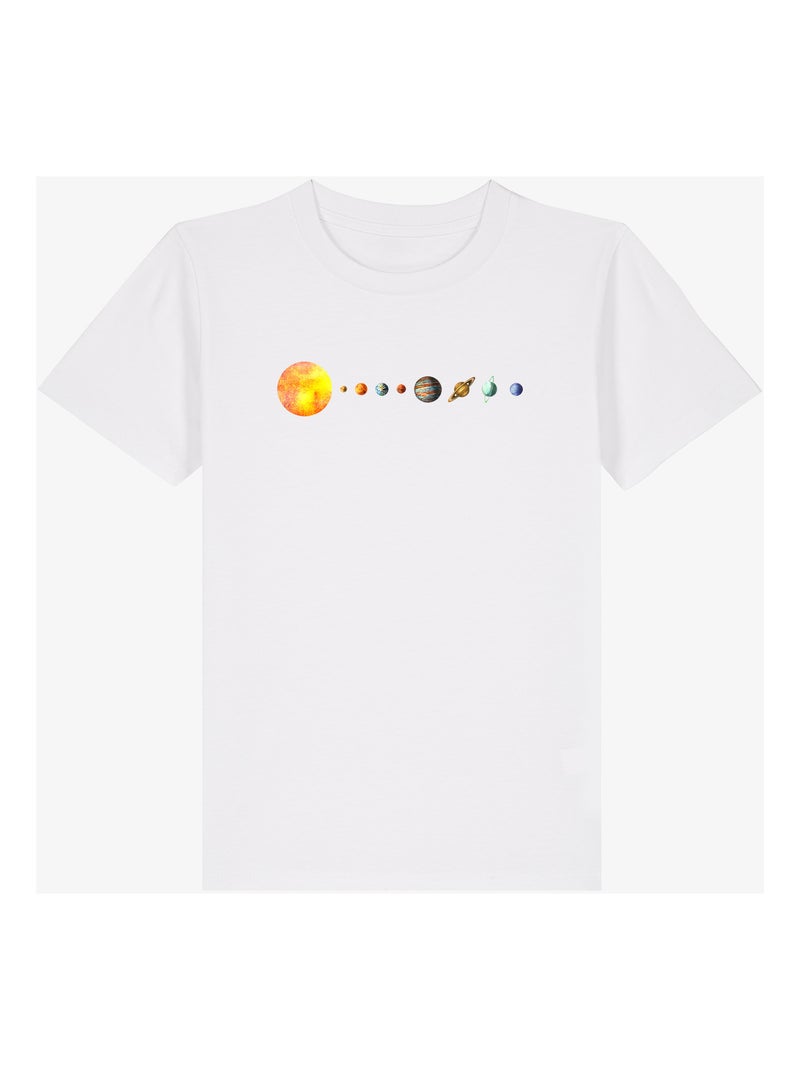 Camiseta infantil SOLAR SYSTEM Blanco - Kiabi