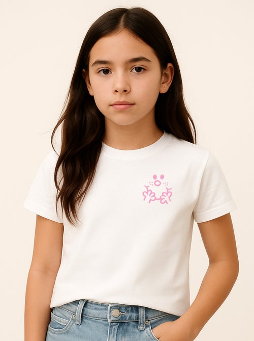 Camiseta infantil VISAGE MADAME CŒUR - Kiabi Camiseta infantil VISAGE MADAME CŒUR - Kiabi