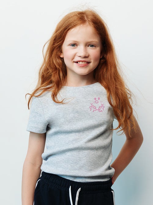 Camiseta infantil VISAGE MADAME CŒUR - Kiabi Camiseta infantil VISAGE MADAME CŒUR - Kiabi