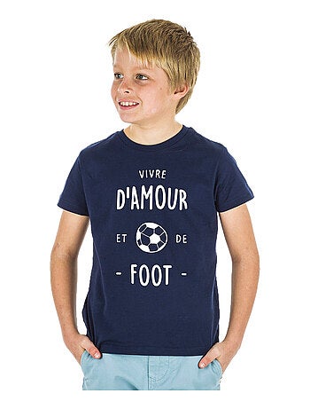 Camiseta infantil VIVRE D'AMOUR ET DE FOOT