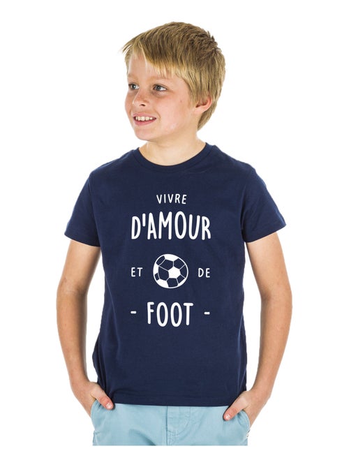 Camiseta infantil VIVRE D'AMOUR ET DE FOOT - Kiabi Camiseta infantil VIVRE D'AMOUR ET DE FOOT - Kiabi