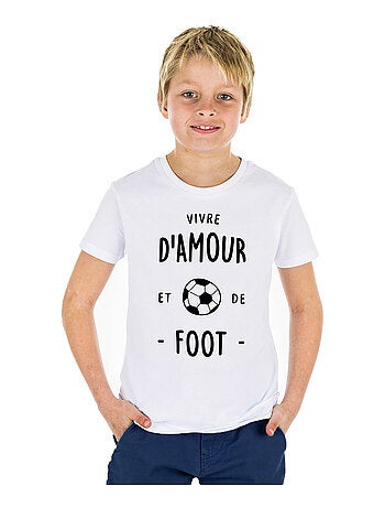 Camiseta infantil VIVRE D'AMOUR ET DE FOOT