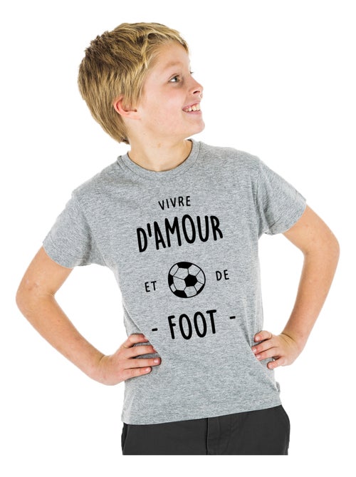 Camiseta infantil VIVRE D'AMOUR ET DE FOOT - Kiabi Camiseta infantil VIVRE D'AMOUR ET DE FOOT - Kiabi