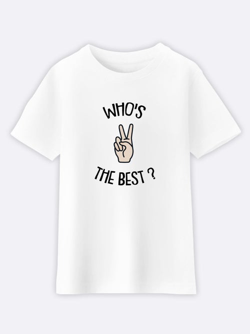 Camiseta infantil WHOS THE BEST - Kiabi