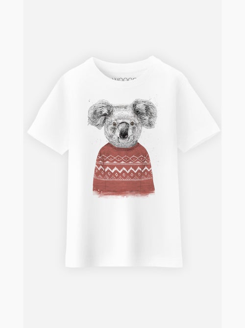 Camiseta infantil WINTER KOALA RED - Kiabi