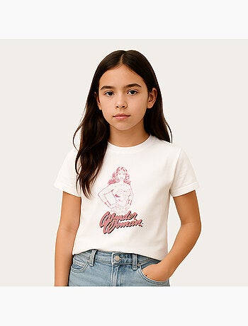Camiseta infantil WONDER WOMAN PINK