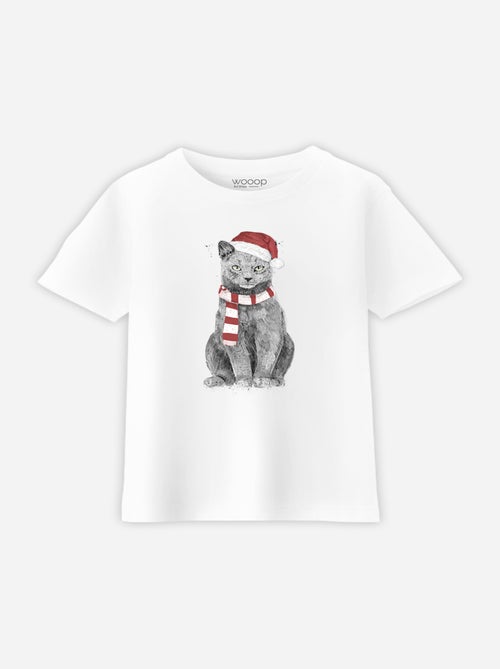 Camiseta infantil XMAS CAT - Kiabi