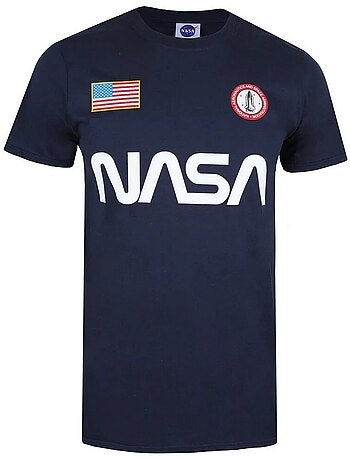 Camiseta insignia de algodón para hombre - nasa