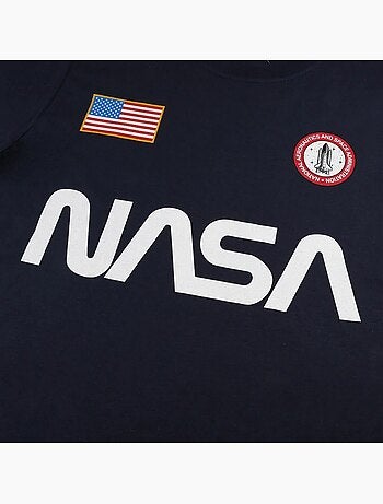 Camiseta insignia de algodón para hombre - nasa