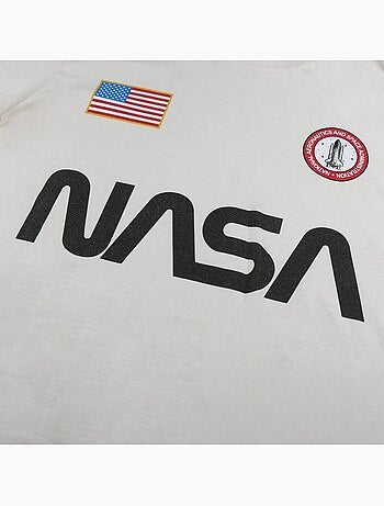 Camiseta insignia de algodón para hombre - nasa
