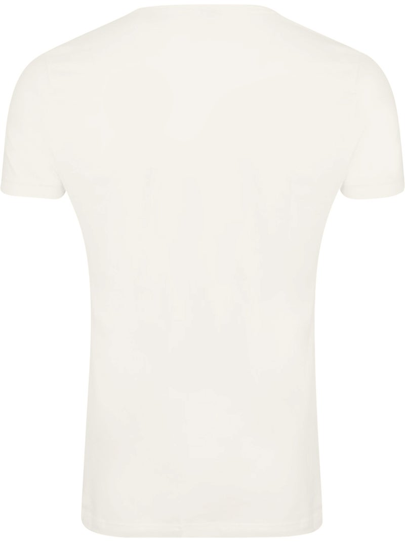 Camiseta insignia de algodón para hombre - nasa Blanco Beige - Kiabi